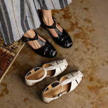 Washed Leather Fisherman Sandals