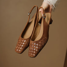 Handmade suede slingback sandals