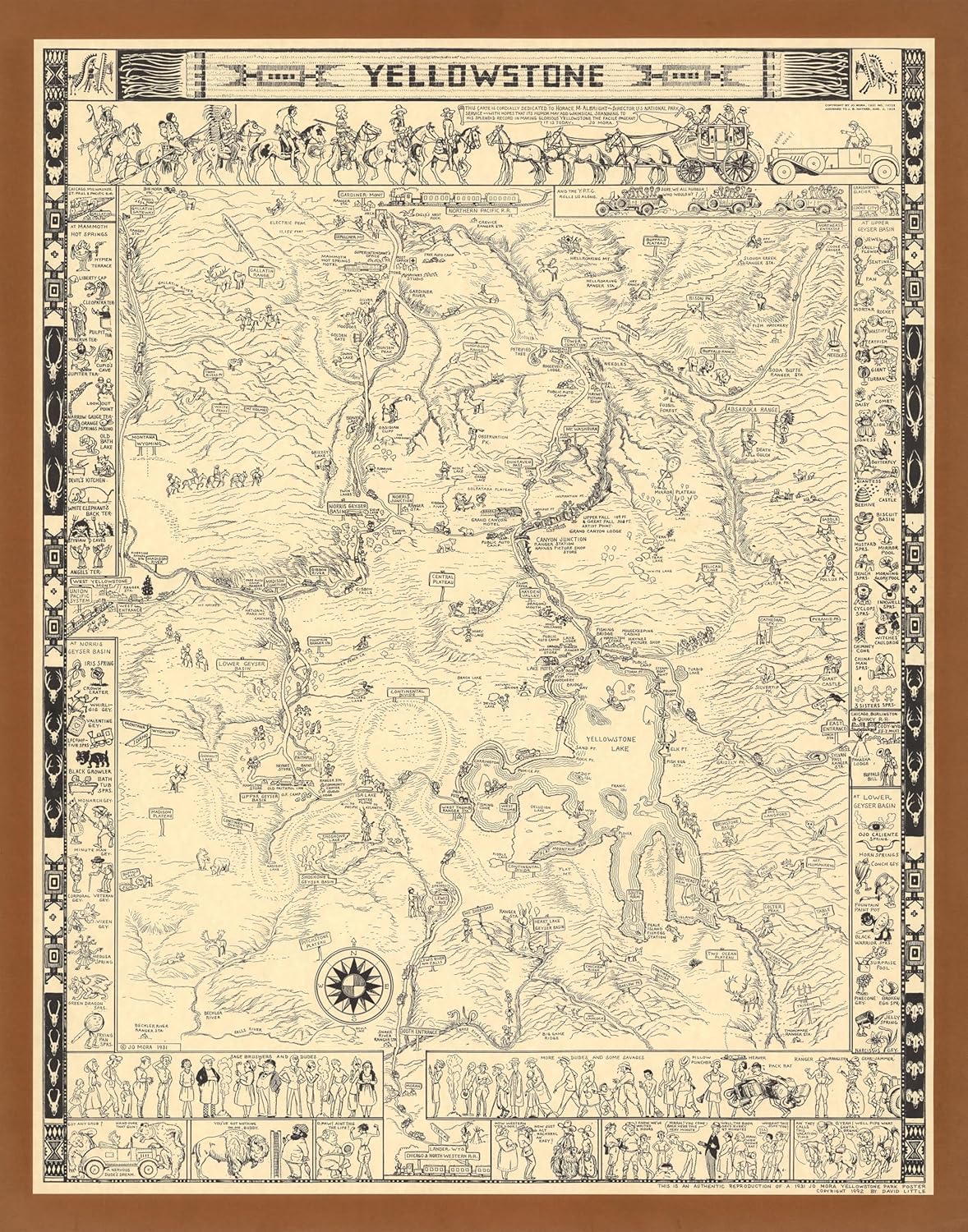 Yellowstone National Park Map 1931