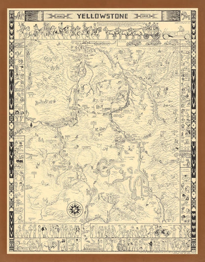 Yellowstone National Park Map 1931