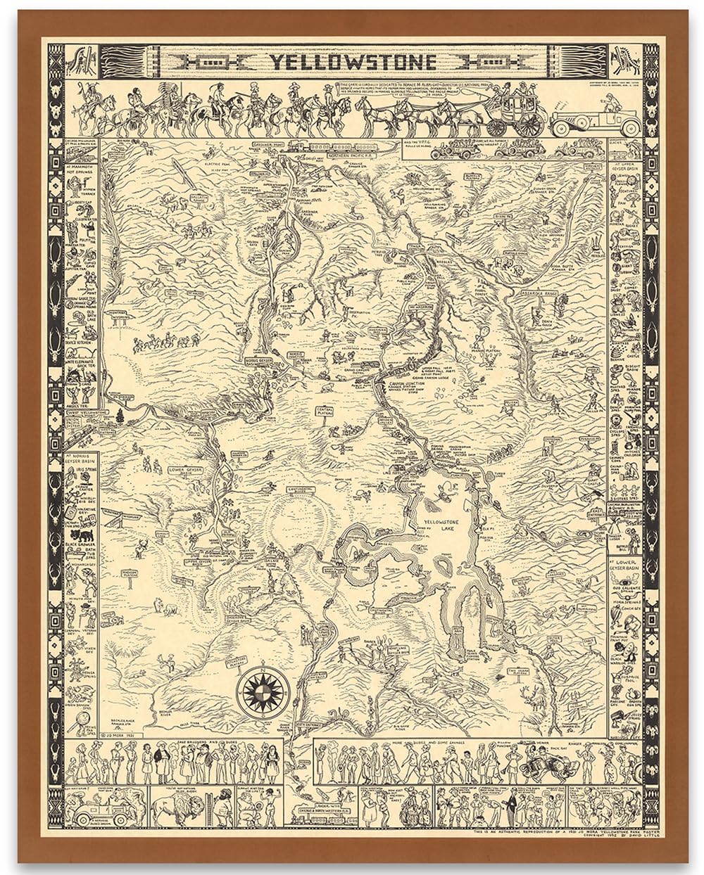 Yellowstone National Park Map 1931