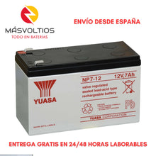 Yuasa Np7-12. Rechargeable 12V 7Ah Lead Acid Battery for Alarm Systems