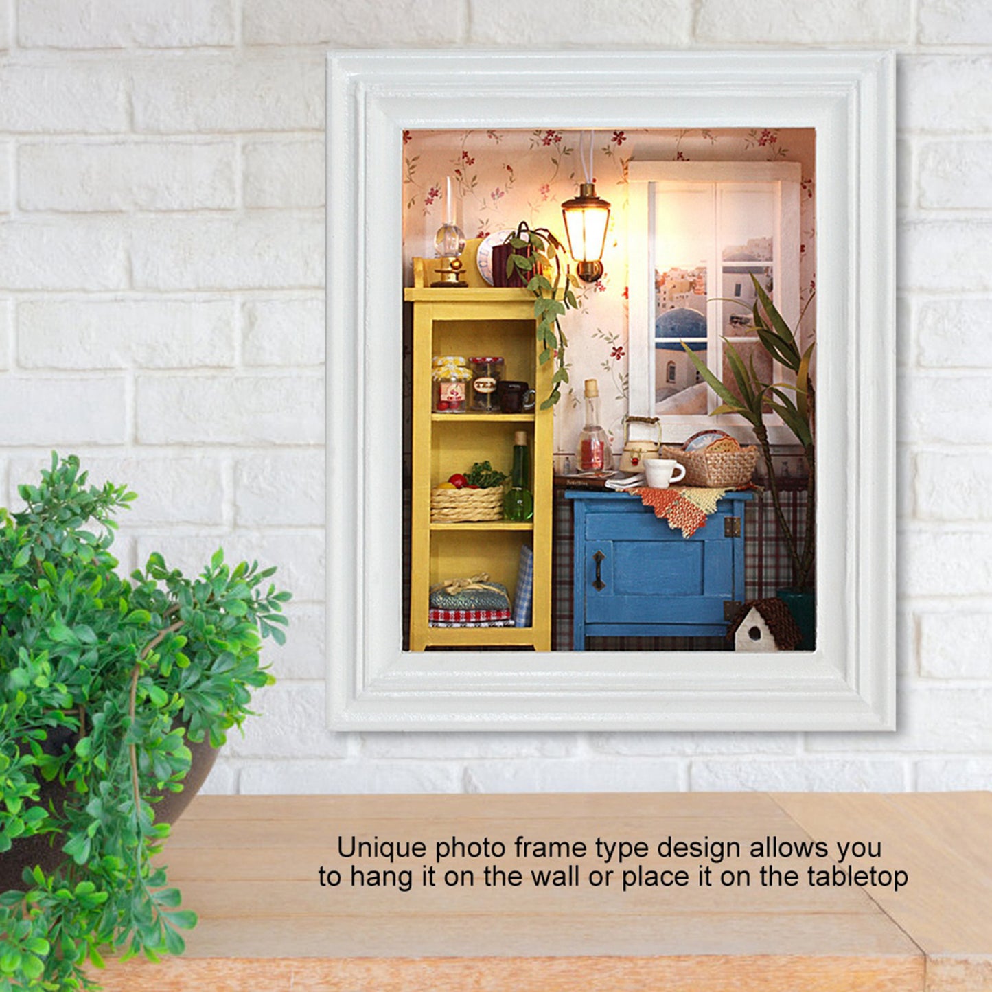 DIY Dollhouse Photo Frame Design Warm House Kit with Furniture Birthday Gifts Home Decoration