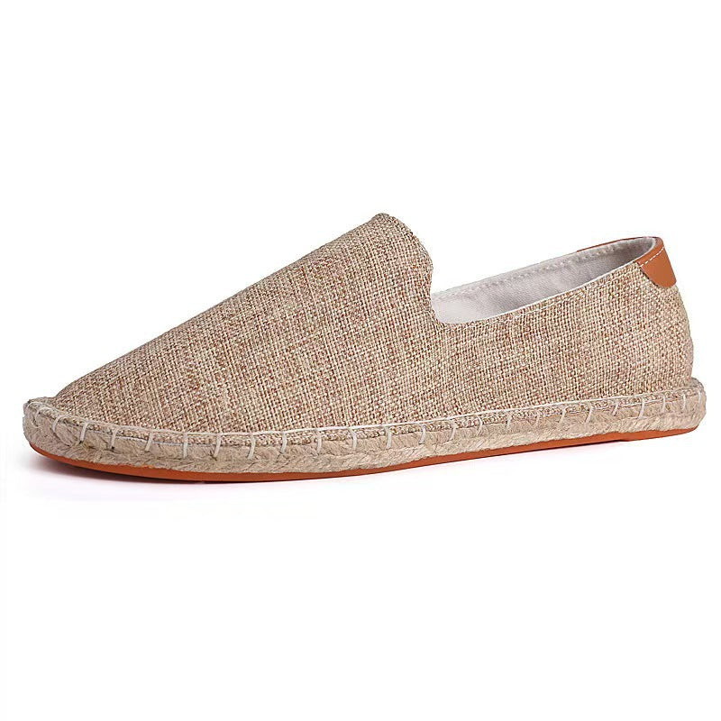 Wear-resistant Canvas Mens Shoes Breathable Slip-on Loafers
