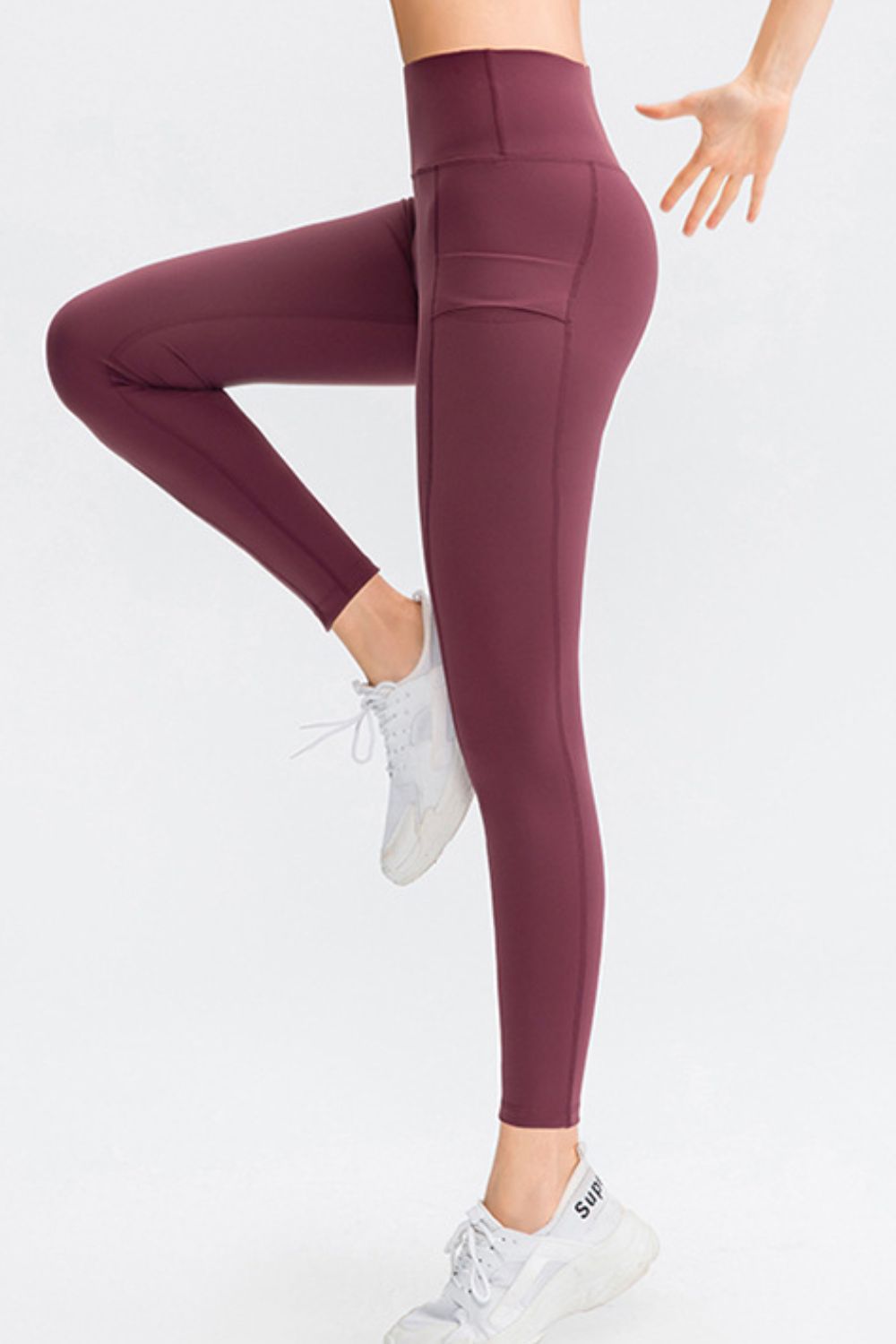 Women's High-Waisted Wide Waistband Stretch Leggings