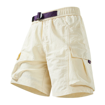 Men's Summer Thin Loose-Fitting Casual Quick-Drying Sports Cropped Pants