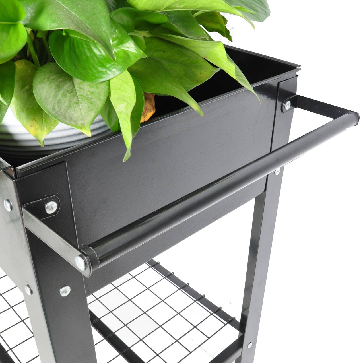 Mobile Metal Raised Garden Bed Cart With Legs For Outdoor House Patio