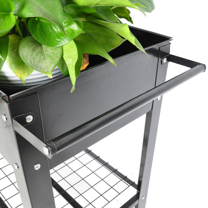 Mobile Metal Raised Garden Bed Cart With Legs For Outdoor House Patio