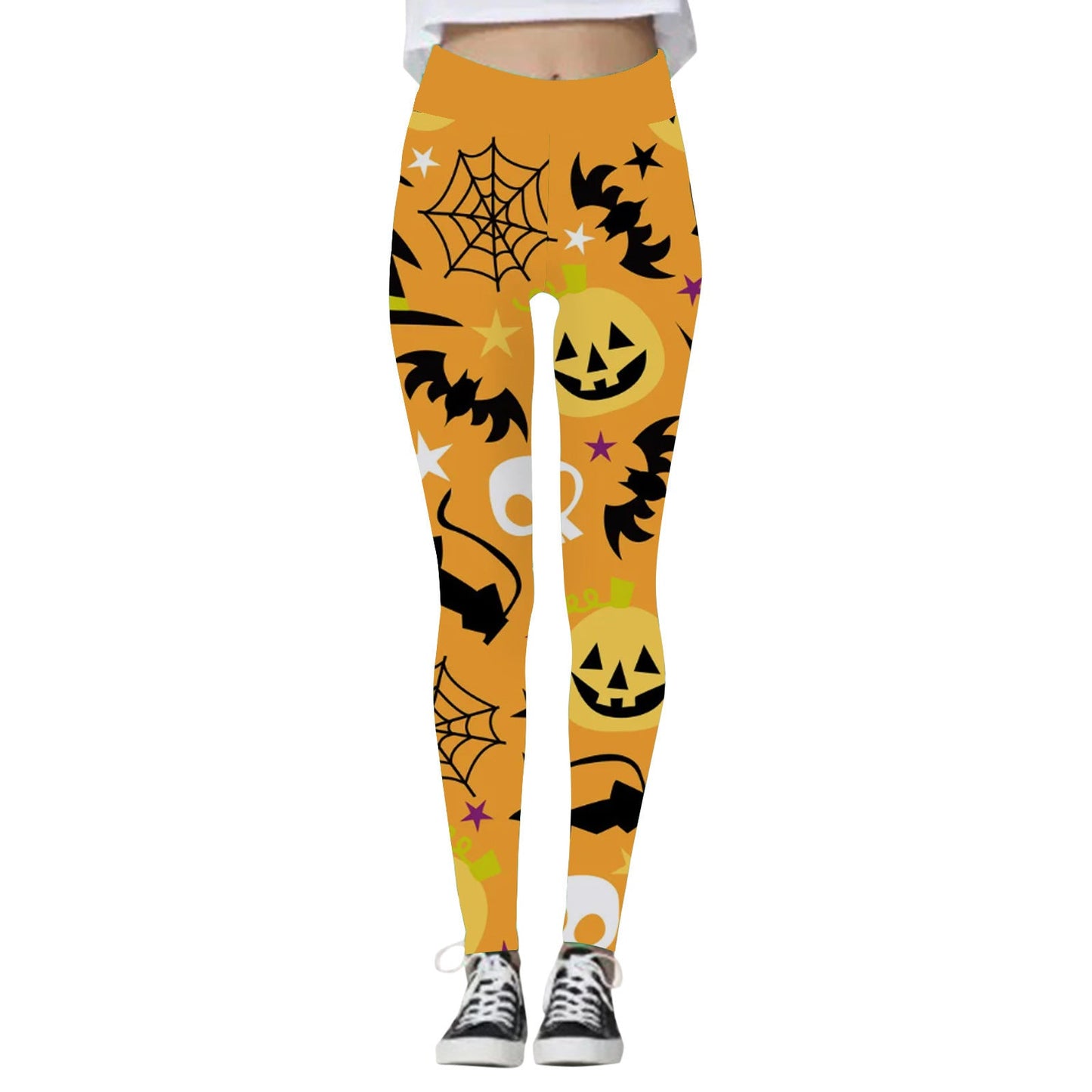 Women's Halloween High Waist Yoga Leggings, Halloween yoga pants, yoga pants, Scary leggings