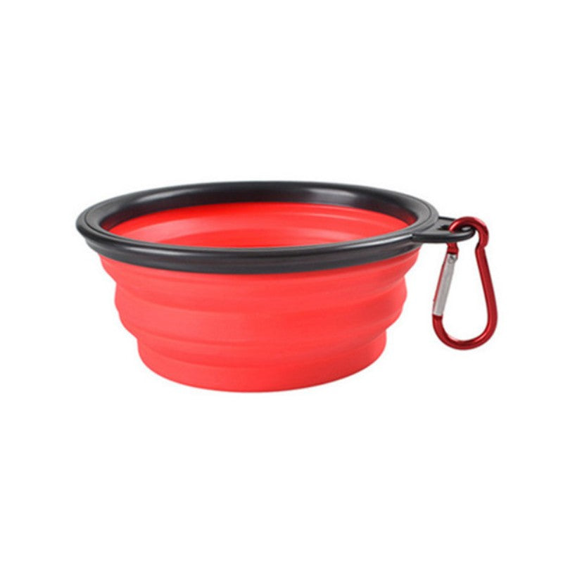 Pet Silicone Dog Food Water Bowl Travel Portable Folding  Supplies