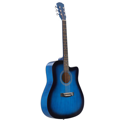 acoustic guitar blue