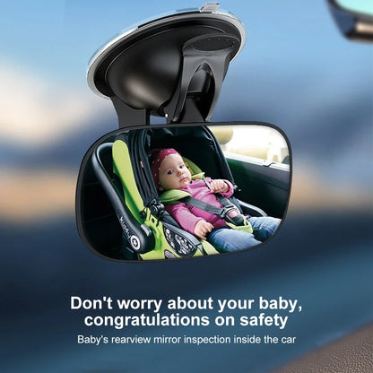 Adjustable baby car mirror for rear-facing infant safety