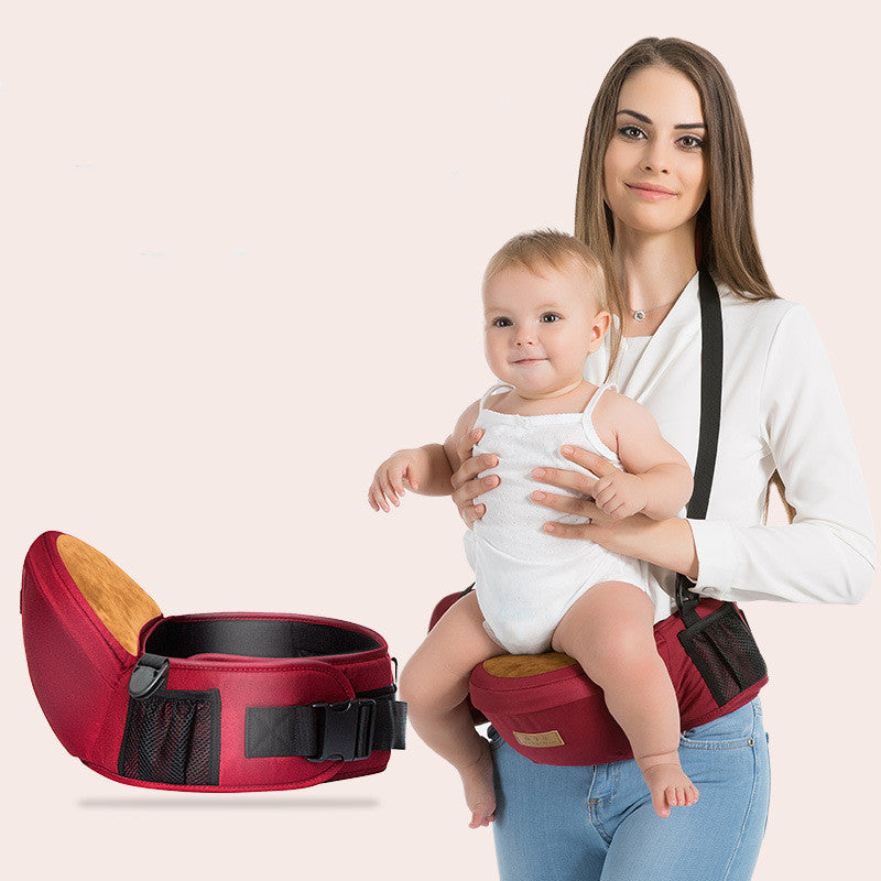 Ergonomic baby lumbar stool carrier with adjustable waist support

