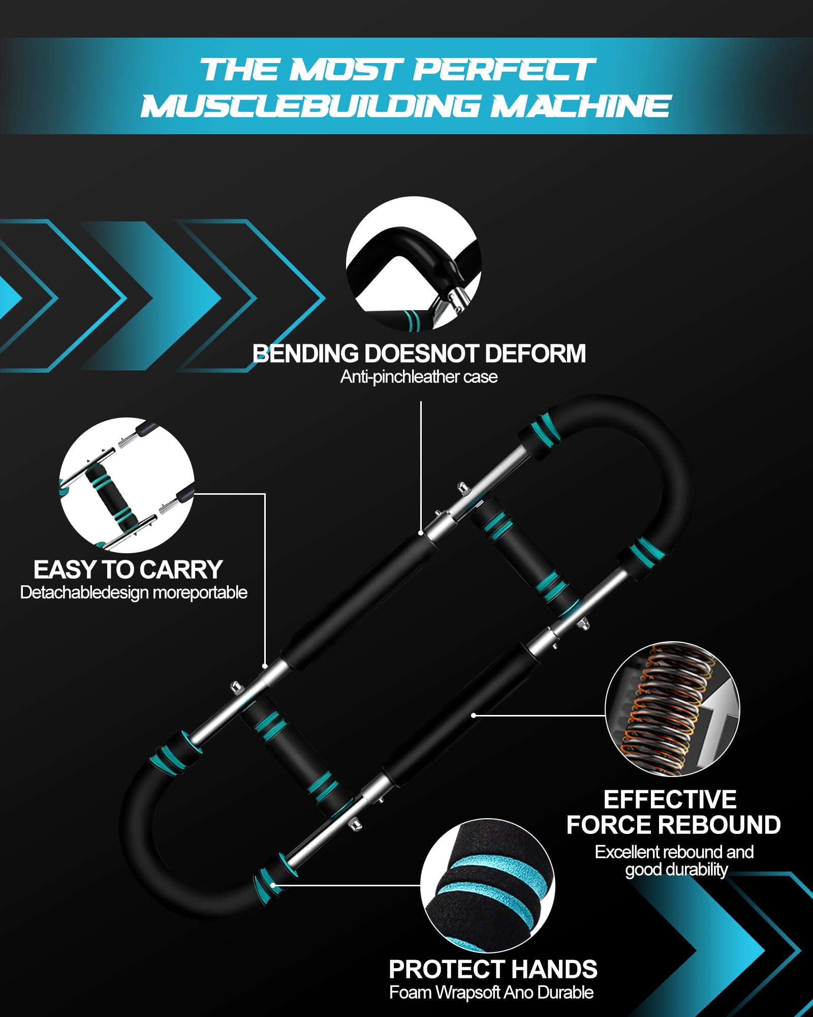 Adjustable Power Twister Bar for Chest and Arm Strength Training

