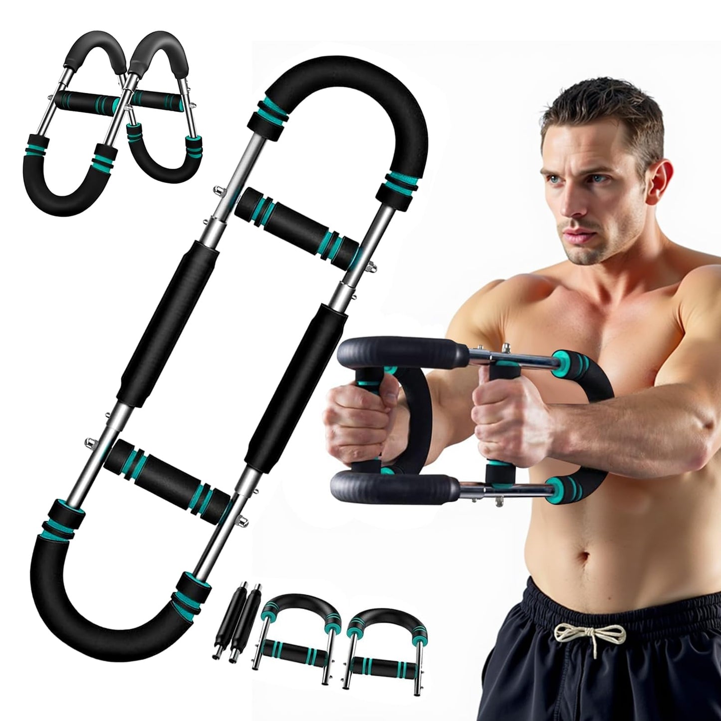 Adjustable Power Twister Bar for Chest and Arm Strength Training

