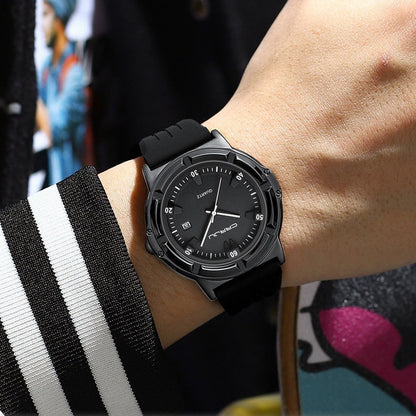 Alloy calendar sports watch for couples with sporty design
