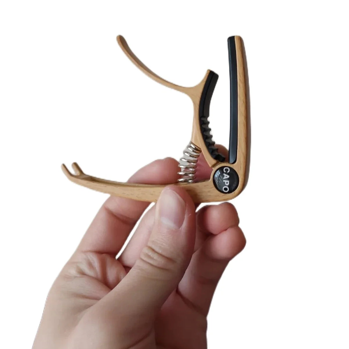 Metal guitar capo with aluminum alloy clamp for acoustic and electric guitar


