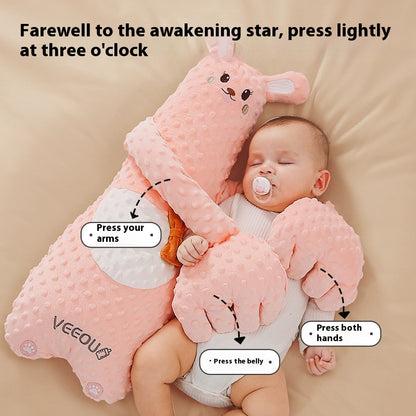 Palm-shaped baby soothing pillow for anti-startle and calming sleep

