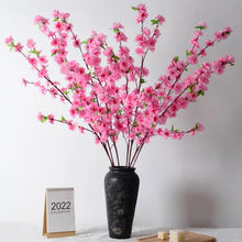 artificial peach blossom branches