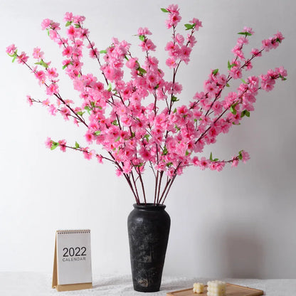 artificial peach blossom branches