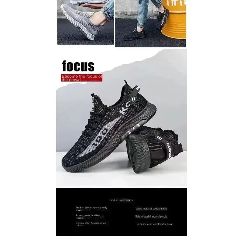 Men’s lightweight mesh sneakers in breathable, casual design for everyday comfort

