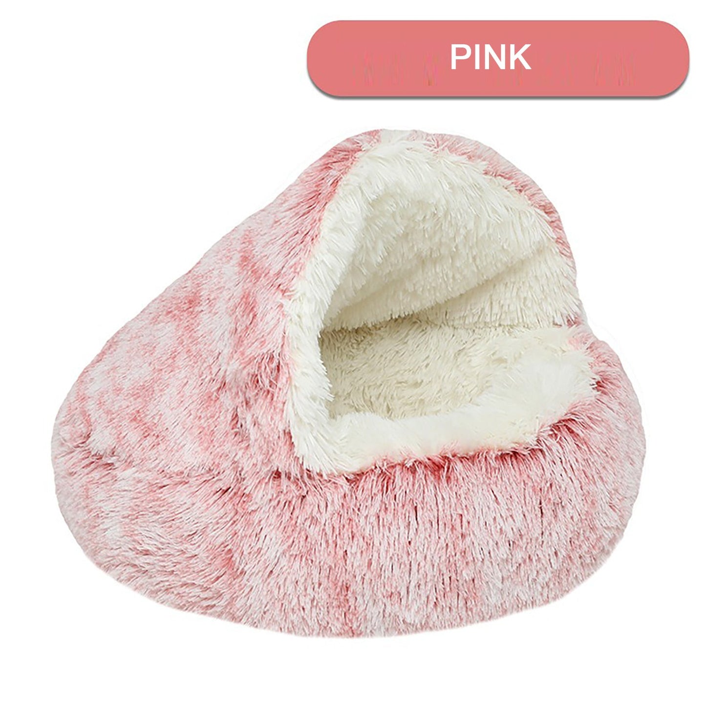 Luxurious Half-Covered Donut Pet Bed – Cozy Comfort for Your Furry Friend