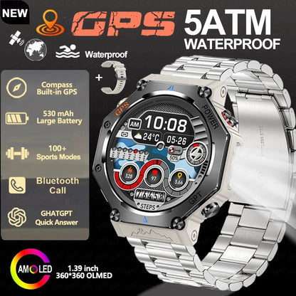 Multifunctional Outdoor Flashlight Smart Waterproof Watch