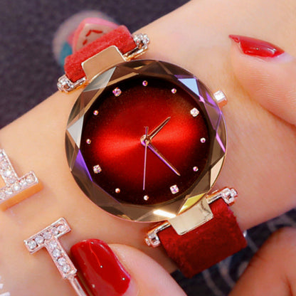 Fashionable Leather Belt Casual Colorful Womens Quartz Watch