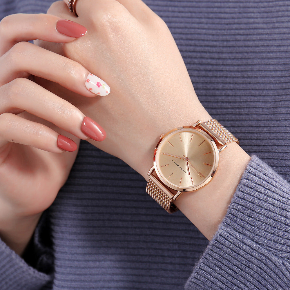 Affluent Steel Mesh Japan Quartz Watch