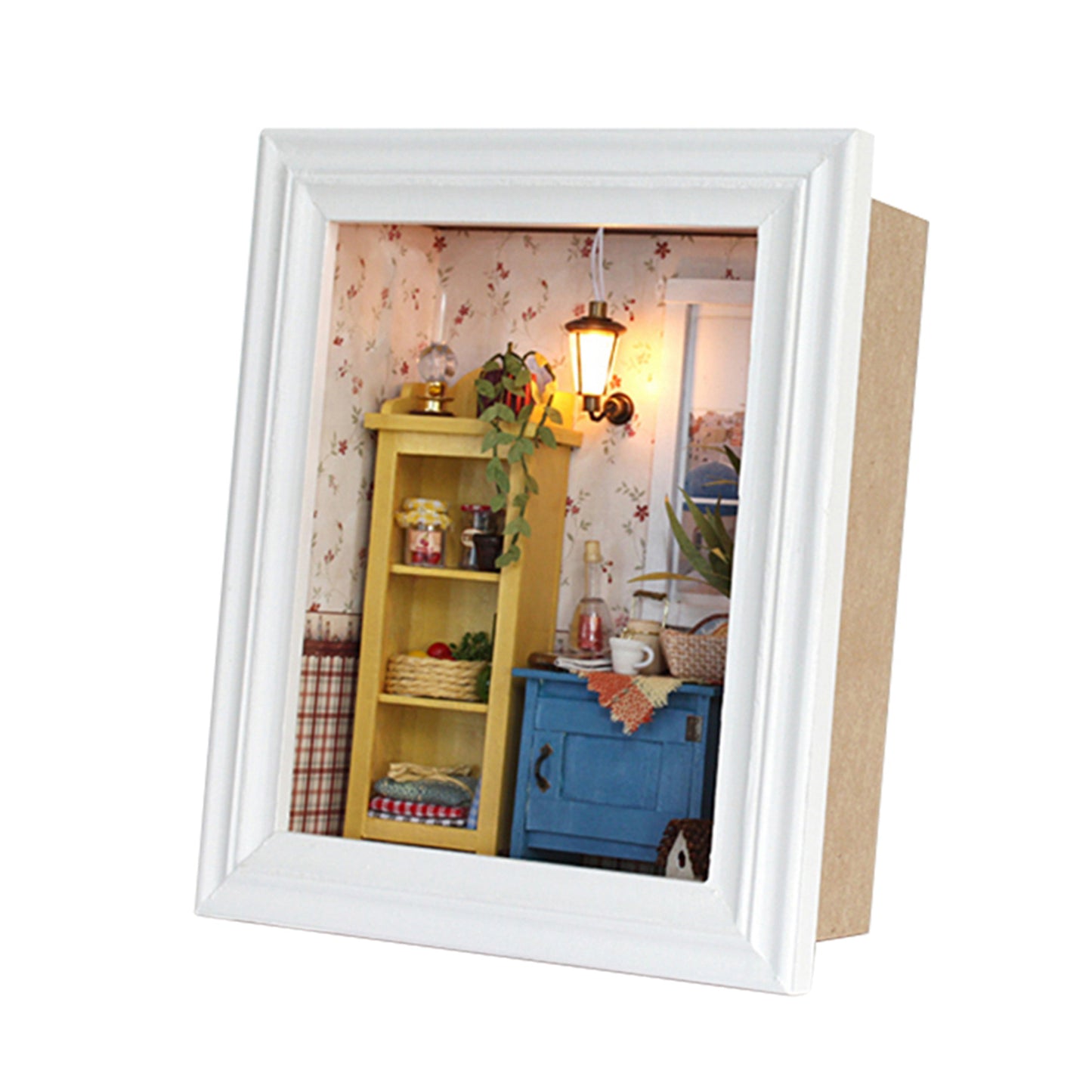 DIY Dollhouse Photo Frame Design Warm House Kit with Furniture Birthday Gifts Home Decoration