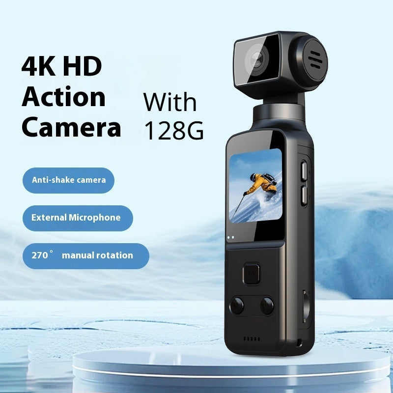 Pocket sports camera with 4X optical zoom and 1.33-inch screen