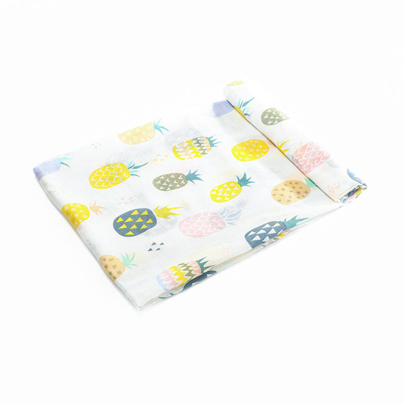 Soft newborn bamboo cotton blanket for swaddling and cozy baby comfort

