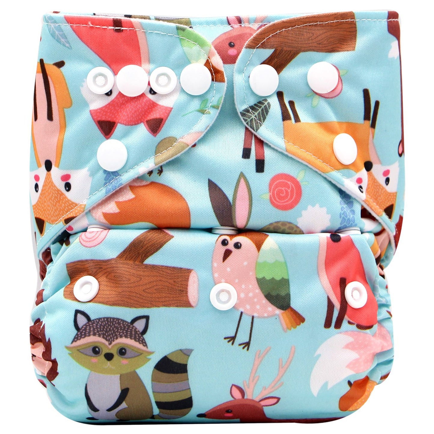 Reusable baby cloth diapers with soft cartoon prints and eco-friendly fabric

