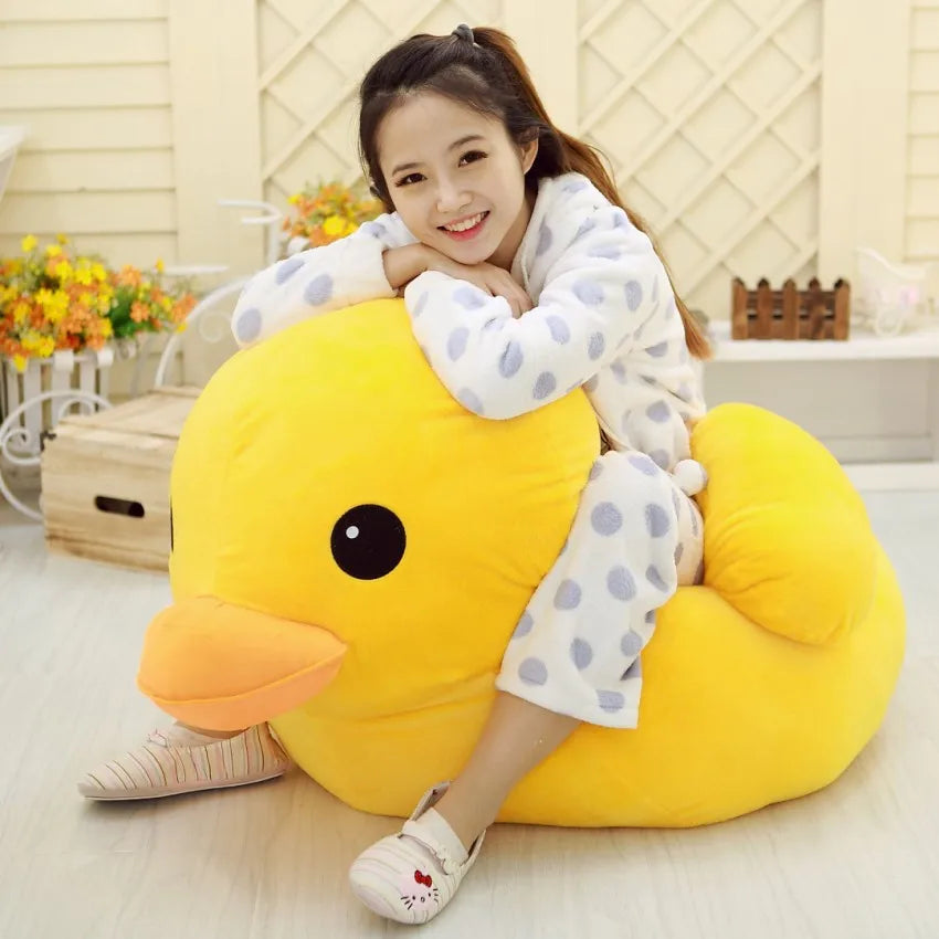 Kawaii yellow duck plush toy for kids and babies


