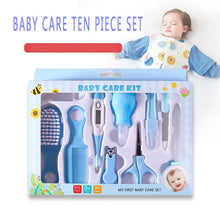 10-piece baby health care kit with thermometer and grooming tools