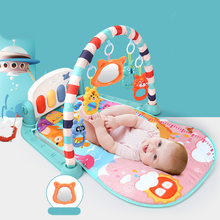 Baby pedal piano toy with music and lights for early development play

