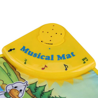 Baby music mat with piano keys and animal sounds for interactive learning

