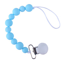 Silicone baby pacifier clip chain to hold and secure pacifier safely

