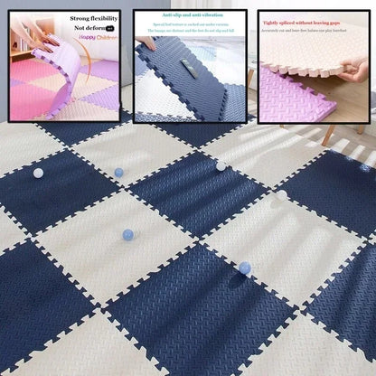 Colorful baby puzzle floor mat made of EVA foam for safe baby playtime


