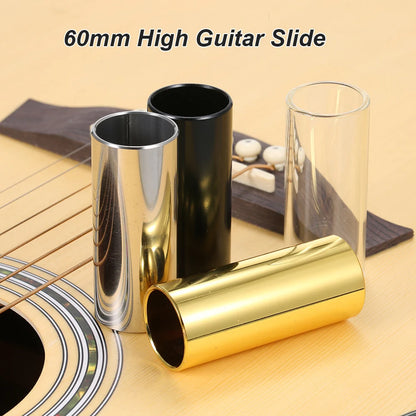 "Stainless Steel Guitar Slide 60MM for guitar, bass, and ukulele"