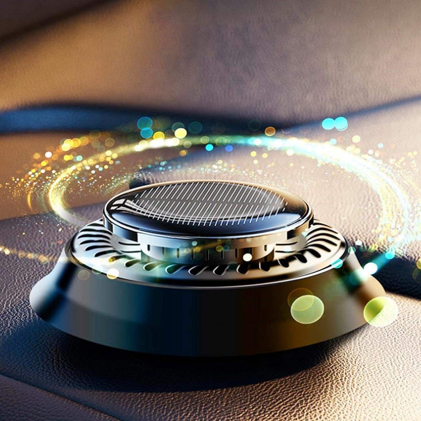 Flag Village Auto Tools Car Air Freshener, Solar Rotating Car Essential Oil Diffuser, Car Interior Decor Accessories, Odor Eliminator For Car Office Home Car Aromatherapy Car Essential Oil Diffuser Auto Diffuser