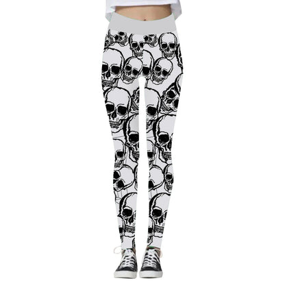 Women's Halloween High Waist Yoga Leggings, Halloween yoga pants, yoga pants, Scary leggings