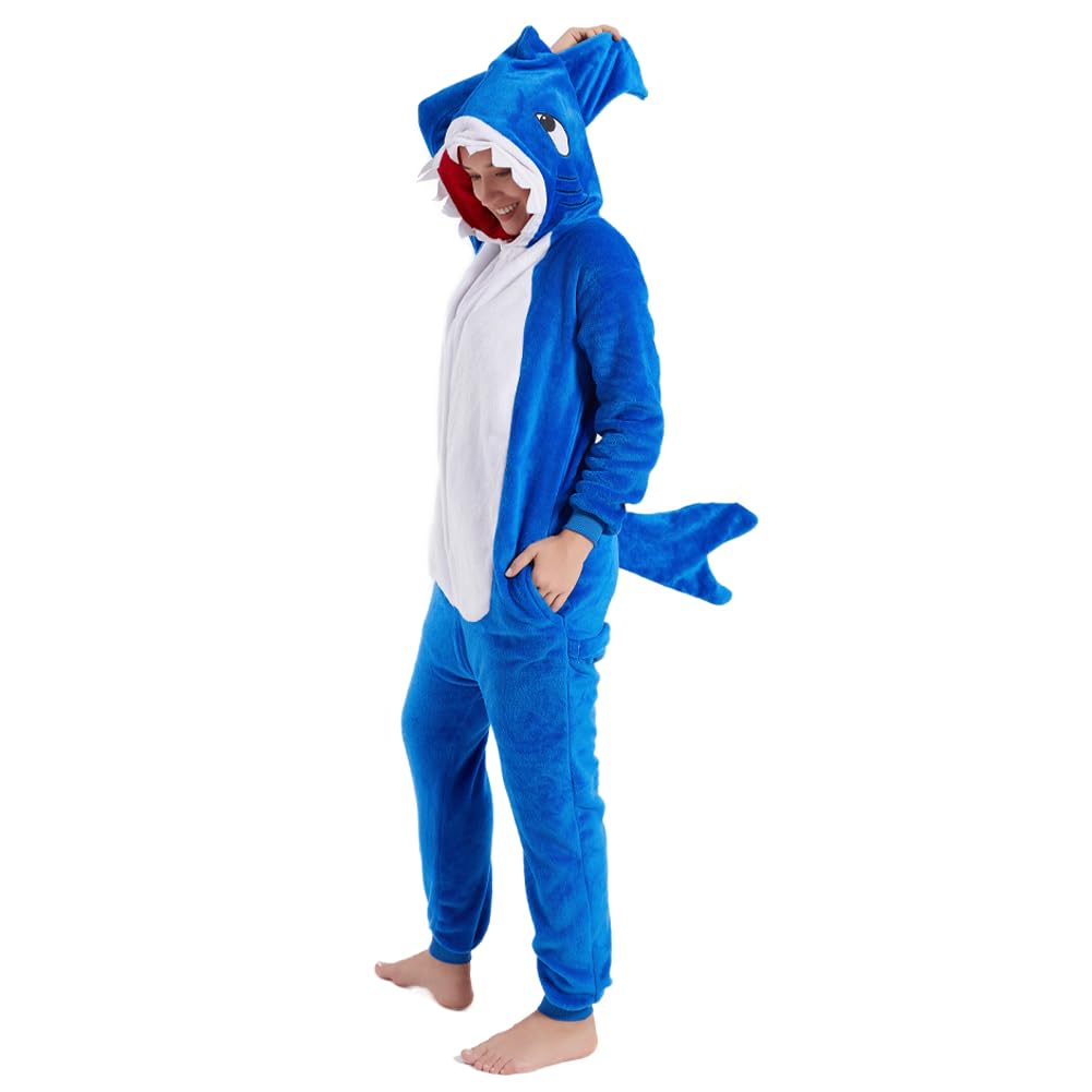 UVIPC Adult Onesie Cartoon Shark Grey Blue Pink Un -- costume -- product