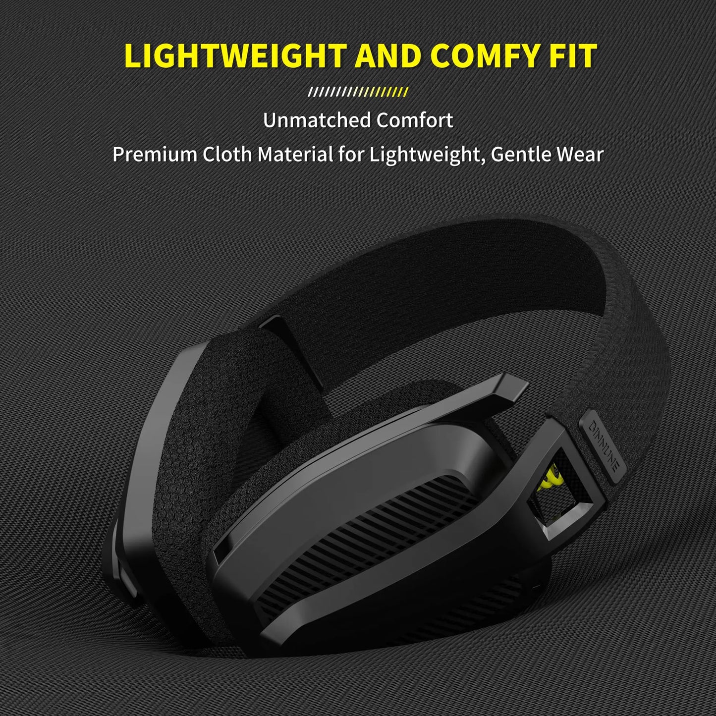 BINNUNE 2.4GHz Wireless Gaming Headset with Mic for PS5 and PC

