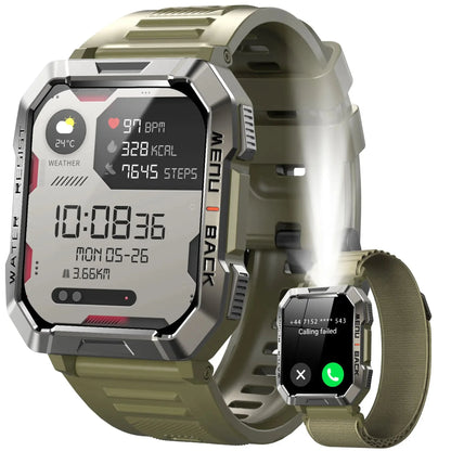 Blackview 2024 New Smart Watch 2.01'' HD Display Smartwatch for Outdoor with Emergency Lighting Bluetooth Calling 900mAh 30 days