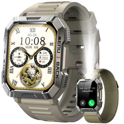 Blackview 2024 New Smart Watch 2.01'' HD Display Smartwatch for Outdoor with Emergency Lighting Bluetooth Calling 900mAh 30 days