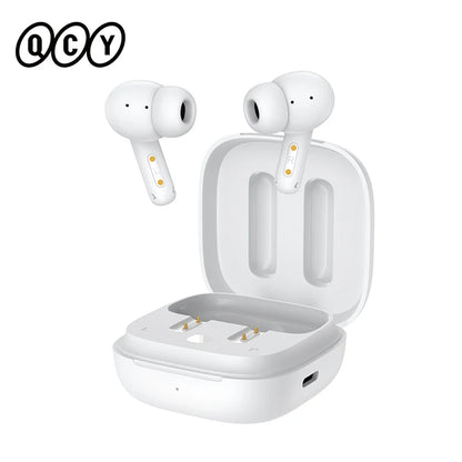 QCY T13 ANC Earphone Bluetooth 5.3 with active noise cancellation and fast charging for wireless audio and gaming