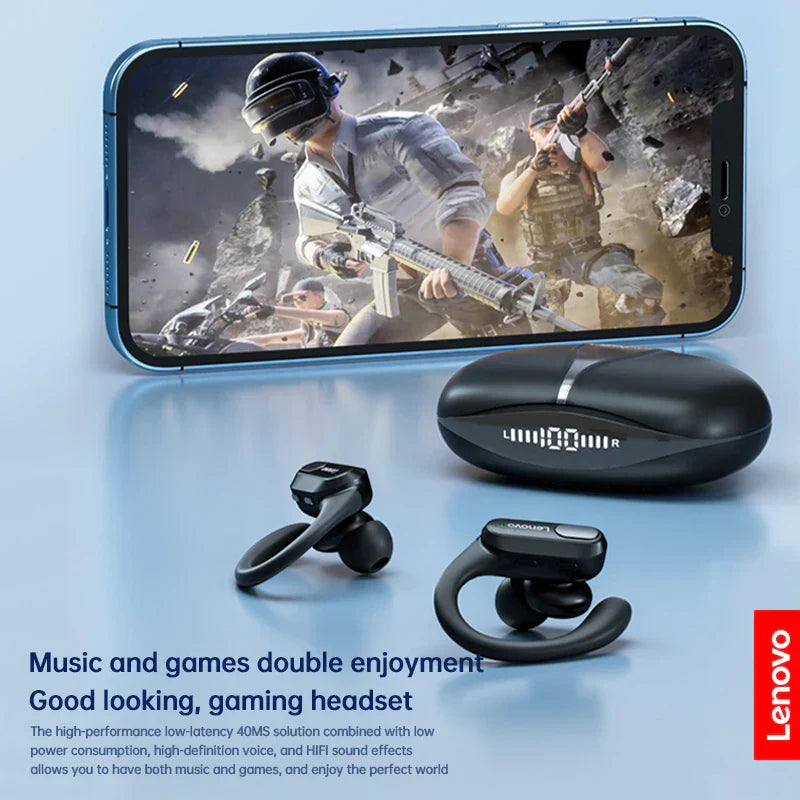 Bluetooth sports headphones with LED display for workout and gym use


