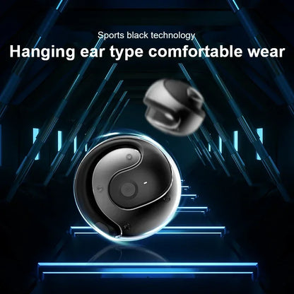Bluetooth wireless headphones with HiFi stereo sound and mics for sports