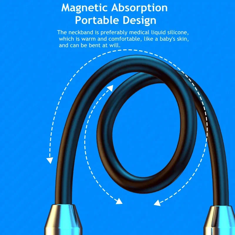 Bluetooth Wireless Magnetic Neckband Earphones for Sports and Calls

